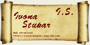 Ivona Stupar vizit kartica